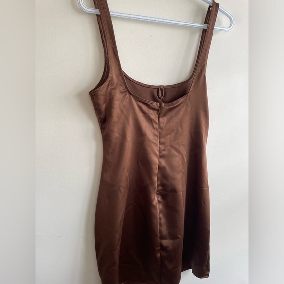 Zara Dresses | Satin Effect Slip Dress | Color: Brown Size S - Picture 5 of 9